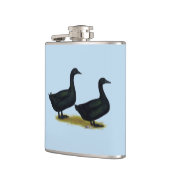 Enten: Schwarze Cayugas Flachmann (Links)
