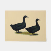 Enten: Schwarze Cayugas Fußmatte (Vorderseite)