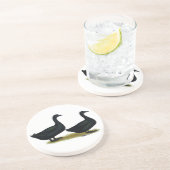 Enten: Schwarze Cayugas Getränkeuntersetzer (Seite)