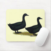 Enten: Schwarze Cayugas Mousepad (Mit Mouse)