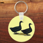 Enten: Schwarze Cayugas Schlüsselanhänger (Vorderseite)