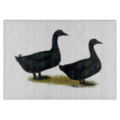 Enten: Schwarze Cayugas Schneidebrett (Vorderseite)