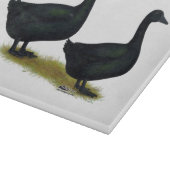 Enten: Schwarze Cayugas Schneidebrett (Ecke)