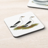 Enten: Schwarze Magpies Untersetzer (Linke Seite)