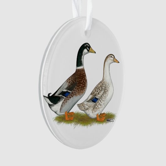 Enten: Silbergarten Ornament (Vorderseite)