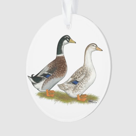 Enten: Silbergarten Ornament (Vorderseite)