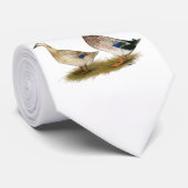 Enten:  Silberner Waliser-Harlekin Krawatte (Gerollt)