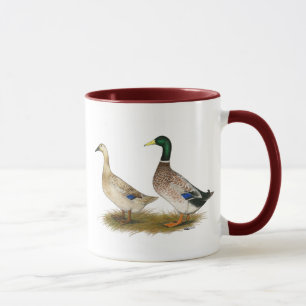 Enten:  Silberner Waliser-Harlekin Tasse