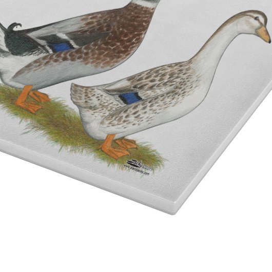 Enten: Silbernes Appleyard Schneidebrett (Ecke)