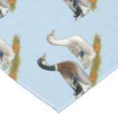 Enten: Silbernes Appleyard Tischdecke (Schrägansicht)