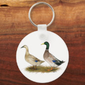 Enten: Silberwalisisches Harlequin Schlüsselanhänger (Vorderseite)