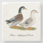 Enten: Silver Appleyard Steinuntersetzer (Vorderseite)