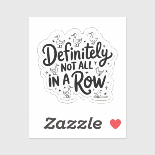 Enten sind definitiv nicht alle in Folge Aufkleber (Blatt)