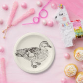 Enten-Skizze Pappteller (Party)