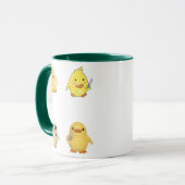 Enten-Tasse mit Messer für Meme-Fans - Geschenk Tasse (Vorderseite Links)