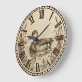 Enten Teich Holz Wanduhr (Winkel)