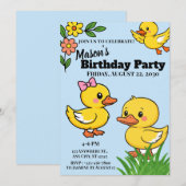 Enten-Thema  Einladung (Vorne/Hinten)