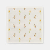 Enten und Affodien quacken in den Frühling Serviette (Vorderseite)