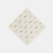 Enten und Affodien quacken in den Frühling Serviette (Ecke)