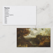 Enten und andere Vögel über einen Strom auf einen Visitenkarte (Vorne/Hinten)