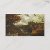 Enten und andere Vögel über einen Strom auf einen Visitenkarte (Rückseite)