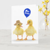 Enten und Ballon Geburtstag Karte (Gelbe Blume)
