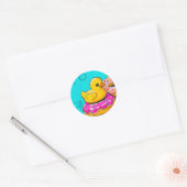 Enten- und Donut-Stickers Runder Aufkleber (Umschlag)