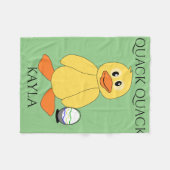 Enten und Ei Kinder fleece Decke. Name des Kindes. (Vorderseite (Horizontal))