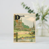 Enten und Enkeln Alphabet Letter Postkarte (Stehend Vorderseite)