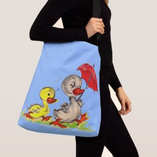 Enten- und Entbeindruck Tragetaschen Mit Langen Trägern