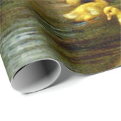 Enten und Enten von Hühnern im landwirtschaftliche Geschenkpapier (Rolleneckpunkt)