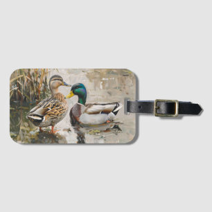 Enten- und Mallard-Malerei Gepäckanhänger