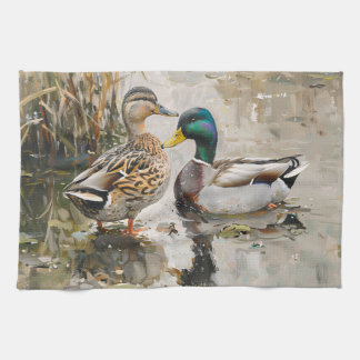 Enten- und Mallard-Malerei Geschirrtuch