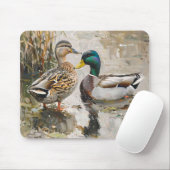 Enten- und Mallard-Malerei Mousepad (Mit Mouse)