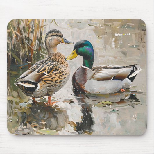 Enten- und Mallard-Malerei Mousepad (Vorne)
