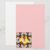 Enten und Rose Briefpapier (Vorne/Hinten)