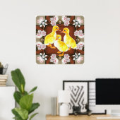 Enten und Rose Poster (Heimbüro)