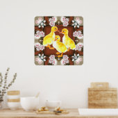 Enten und Rose Poster (Küche)