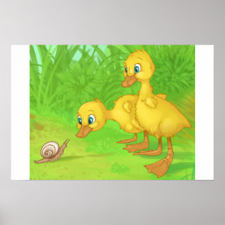 Enten und Schnecken Poster