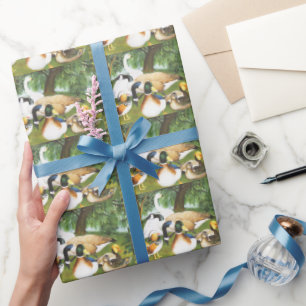 Enten und Schwäne Geschenkpapier