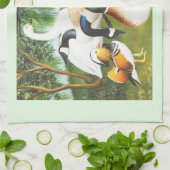 Enten und Schwanenvogel Geschirrtuch (Gefaltet)