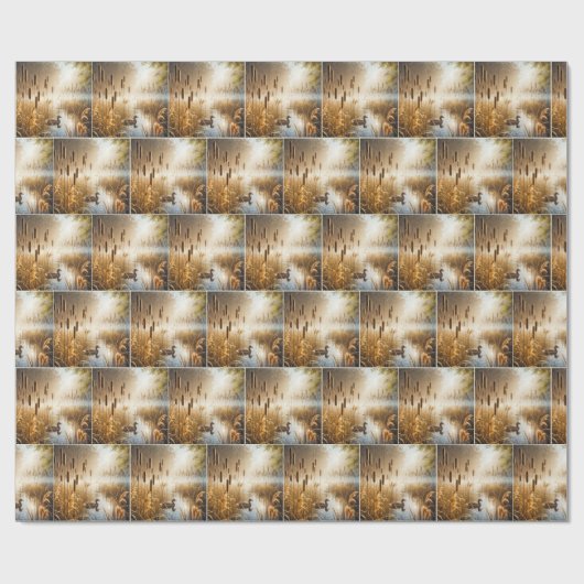 Enten und Schwänze am Morgen Geschenkpapier (Flach)