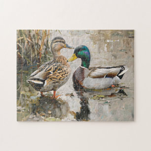 Enten- und Stockenten-Wildmalerei Puzzle