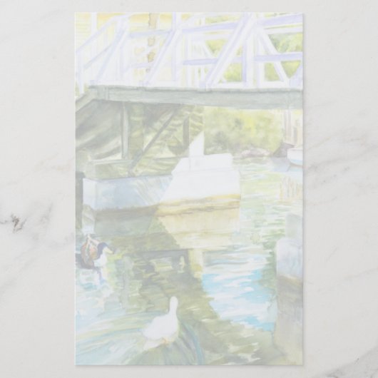 Enten unter einer Brücke Briefpapier (Vorderseite)