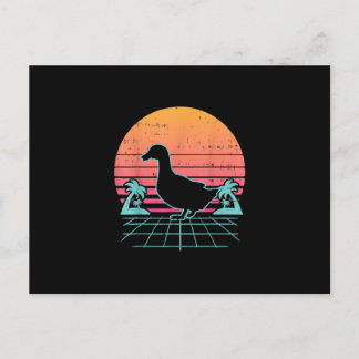 Enten Vaporwave 80er Farm Tier Bauer Geschenk Ankündigungspostkarte