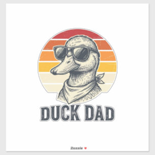 Enten-Vater Vintage-Enten-Sonnenbrille Vektor-Shir Aufkleber