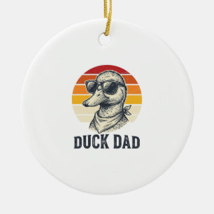 Enten-Vater Vintage-Enten-Sonnenbrille Vektor-Shir Keramik Ornament