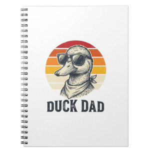Enten-Vater Vintage-Enten-Sonnenbrille Vektor-Shir Notizblock