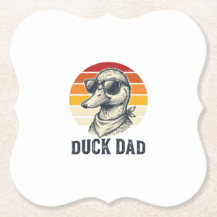 Enten-Vater Vintage-Enten-Sonnenbrille Vektor-Shir Untersetzer