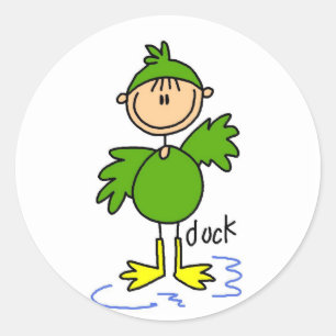 Enten-Verkleidungs-T-Shirts und Geschenke Runder Aufkleber